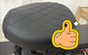万仕龙电动车座套防水防晒适用雅迪爱玛台铃电瓶车坐垫套四季耐磨加厚座椅套 磨砂黑【前座套】 新国标通用 实拍图
