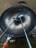 阎铁匠章丘炒锅铁锅家用炒菜锅锻打老式物理不粘锅无涂层木把锤印已开锅 锤印木把款36CM带锅耳朵 36cm 实拍图