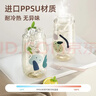 BABLOV花伴森水杯塑料杯食品级孕妇吸管杯大容量ppsu女士夏季水杯 樱花粉【一杯双盖】600ml 实拍图