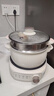 美的（Midea）电煮锅 电火锅 电热锅 电炒锅 分体式可拆洗 2.6L小电锅 学生宿舍多功能锅泡面锅 XZC2088S 配蒸笼 实拍图