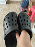 斯凯奇（Skechers）男鞋2025秋季新款黑色软底洞洞鞋外穿轻便透气休闲鞋时尚包头凉鞋 全黑色/经典洞洞鞋 43 实拍图