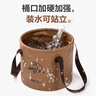 牧高笛（MOBIGARDEN）可折叠圆形水桶 户外露营便携野餐储水桶20L NX21674002 栗棕色 实拍图