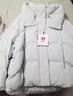 坦博尔羽绒服女短款可拆卸帽时尚大廓形秋冬外套厚530368D 冰霜蓝 155  实拍图