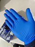 爱马斯一次性丁腈手套加厚耐用 防油耐酸碱实验室工业清洁100只/盒 蓝色APFNCHD 中号 实拍图