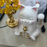 楚象招财猫摆件自动招手店铺前台招财装饰品水晶发财树送朋友开业礼物 米色时尚招财猫开业礼品摆件【礼盒装】 实拍图