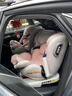 Heekin德国 儿童安全座椅汽车用0-4-12岁婴儿宝宝360度旋转ISOFIX硬接口 尊享粉(遮阳棚+上拉带+侧保护) 实拍图