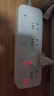 公牛（BULL）分控插座/插线板/插排/排插/接线板/宿舍家用桌面拖线板  3C认证  4位分控全长2米 独立开关 实拍图