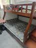 美念胡桃木儿童上下床实木高低床双层床上下铺床两层木床子母床 胡桃色【梯柜款】床+床垫+书架+双抽 上铺宽130cm下铺宽150cm 实拍图