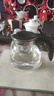茶吧机饮水机玻璃电热水壶茶壶茶台电茶炉保温壶单壶带滤网耐高温茶具大容量水壶泡茶壶茶水分离 黑色半把款式 实拍图
