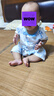 舒贝怡2件装婴儿衣服夏季薄款新生儿连体衣短袖哈衣儿童爬服蓝色80CM 实拍图