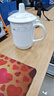 陶相惠茶杯陶瓷带盖开会杯子家用350ml办公茶杯商务会议杯办公水杯玉莲 实拍图