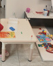 育才儿童桌椅花生桌可升降涂鸦幼儿园学习画画桌宝宝积木玩具游戏桌椅 小粉猪长方桌80X60CM 配一椅 实拍图