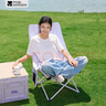 牧高笛（MOBIGARDEN）高背月亮椅可调节 户外露营野餐钓鱼折叠椅 NX25665002 薰衣草紫 实拍图