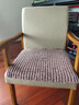 知渡实木椅子扶手靠背椅书桌电脑椅麻将椅家用沙发椅舒适久坐老年人座 胡桃色+卡其色【布套可拆洗】 实拍图