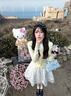 欧时纳（JUST STAR）【徐璐同款】凯莉包女包2026新款包包轻奢侈斜挎包手提包生日礼物 海盐蓝小号+繁花挂饰 包包女包时尚生日礼物-可写贺卡 实拍图