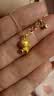 潮宏基哆啦A梦竹蜻蜓足金硬金黄金吊坠女款送女友生日礼物 单吊坠 实拍图