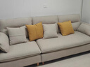 源氏木语布艺沙发客厅现代简约实木沙发转角沙发沙砾白三人位 实拍图