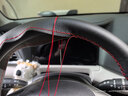 安牛 汽车方向盘套真皮手缝把套超纤皮防滑皮套四季通用型透气吸汗 超纤皮 黑色红线无孔 实拍图