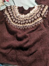 优衣库女装费尔岛风圆领针织衫/毛衣毛衫479233 19 酒红色 M /160/84A 实拍图