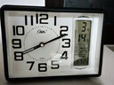 康巴丝（Compas）座钟客厅简约台钟石英钟时尚日历床头钟2991 黑白 26cm 实拍图
