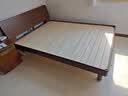 源氏木语全实木床现代简约橡木多功能主卧大床北欧风小户型卧室夜灯双人床 【17】橡木胡桃色高铺1.5*2m无垫 实拍图