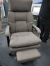 曙光童年真皮老板椅可躺按摩大班椅商务办公椅子舒适久坐书房椅家用电脑椅 浅咖色+搁脚 猫爪皮 实拍图