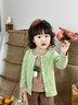 七乐豆婴儿春季开衫上衣薄款纯棉春装宝宝外套春秋女童儿童女宝开春衣服 奶绿 90 cm 实拍图