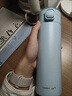 乐扣乐扣（LOCK&LOCK）简约轻弹杯弹跳保温杯男女学生高颜值保温保冷随行杯子450ML蓝色 实拍图