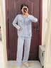 俞兆林月子服纯棉100%带胸垫产后哺乳睡衣全棉吸汗孕期孕妇家居服套装 NSWR-5165 【100%纯棉，吸湿透气】 L （建议100-110斤） 实拍图