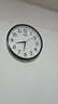 康巴丝（Compas）挂钟客厅 静音走时简约石英钟表挂墙时钟 c2855 黑色 26cm直径 实拍图