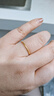 中国黄金（CHINA GOLD）三生三世黄金戒指女款足金古法素圈圈女士生日礼物送女朋友老婆 古法素圈戒指19# 金重约0.3g 实拍图