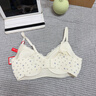 猫人【小胸聚拢 】碎花蕾丝边纯棉内衣女无痕提拉青少年学生文胸罩 实拍图