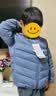 鸭鸭（YAYA）儿童轻薄羽绒服短款小童中大童连帽男女童2023秋冬洋气童装外套 雾霾蓝 140 实拍图