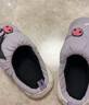 京东京造库洛米儿童棉拖鞋女童冬季室内家用保暖加绒可爱拖鞋男孩 紫40-41 实拍图