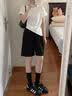 莫代尔西装短裤子女2026夏季冰丝薄款阔腿裤女高腰显瘦冰丝五分休闲西裤 实拍图