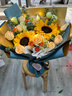 艾斯维娜鲜花速递向日葵混搭花束生日礼物全国同城配送 向日葵香槟韩式花束 实拍图