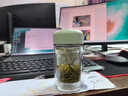 明霞 加厚双层玻璃杯防漏便携男女士小容量迷你水杯茶水分离泡茶杯子 【小巧耐高温】绿色150ml 实拍图