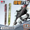 晨光（M&G）文具按动钢笔EF尖优品可擦纯蓝钢笔套装（钢笔1+墨囊2）学生开学必备钢笔行家 绿色笔杆HAFP2789 实拍图