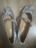 百丽月光玛丽珍女鞋平底休闲优雅单鞋银色芭蕾鞋3H9F5CQ5 皎月银 36 实拍图