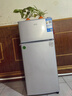 奥克斯小冰箱家用小型迷你冷藏冷冻两用出租房宿舍用节能省电寝室办公室电冰箱 【净化去味】166银色【高效保鲜 铜管速冷】48L 实拍图