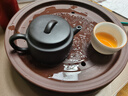 正扬紫砂茶盘托盘圆型手工小号功夫茶具套装办公茶台陶瓷干泡盘储水盘 10英寸紫砂双龙戏珠-紫色 实拍图