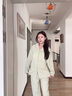 雅鹿带胸垫睡衣女款春秋纯棉2025新款春款家居服套装可外穿女士夏季 NSALM-月光白【纯棉带胸垫】591 M 【推荐80-100斤】 实拍图