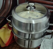 美厨（MAXCOOK）蒸锅 304不锈钢30CM三层蒸锅 加厚复底汤锅 燃气电磁炉通用 实拍图