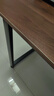 馨美凯电脑桌台式家用简易书桌办公桌简约现代工作台租房卧室学习写字桌 【单桌1.6cm厚桌面】黑架+深胡桃 长140cm*宽70cm*高74cm 实拍图
