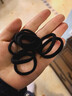 【强拉不断】高弹力耐用ins马尾无接缝皮筋扎头发简约发圈头绳 黑色20根特惠装 实拍图