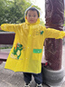 牧萌儿童雨衣带书包位男童女童女孩加长全身学生雨披 黄色恐龙 XL 实拍图