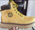 骆驼（CAMEL）王俊凯同款马丁靴高帮户外工装大黄靴男 GE122W7757T 金黄 40 实拍图