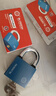 梅花（BLOSSOM）挂锁 铜芯铁锁 室内外大门锁50MM蓝色BC2950 实拍图