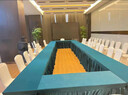 骆易家（Lorica） 会议桌桌布长方形长条室桌商务展会桌套罩简约绒布高级桌裙定制 奢雅-绿色（皇家立绒） 定制尺寸专拍【四面同等下垂】 实拍图