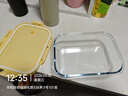 希乐扣Cilock玻璃饭盒上班族带饭 微波炉可加热餐盒便当盒大容量保鲜盒 无分隔 实拍图